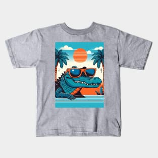 Cool Blue Gator Kids T-Shirt